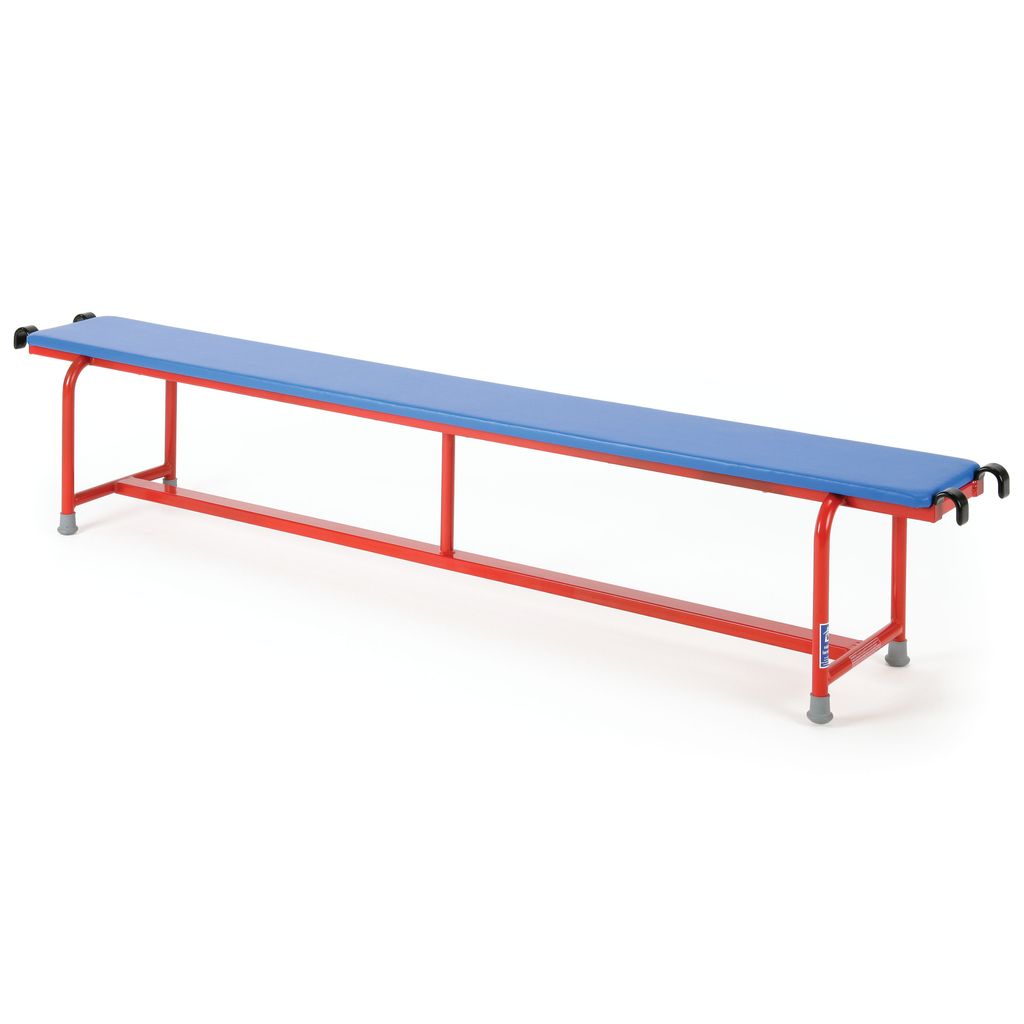 STEEL BENCH WITH UPHOLSTERED TOP