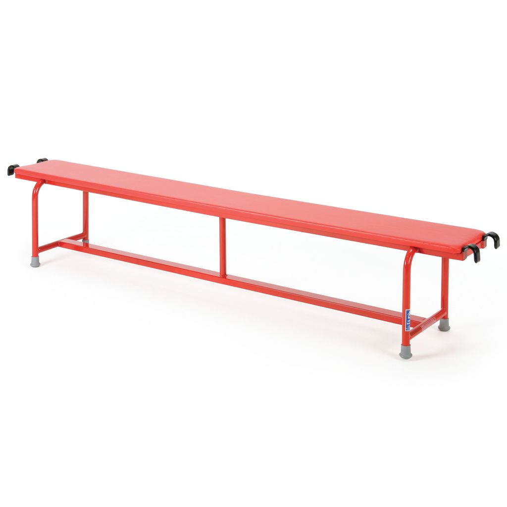 STEEL BENCH WITH UPHOLSTERED TOP