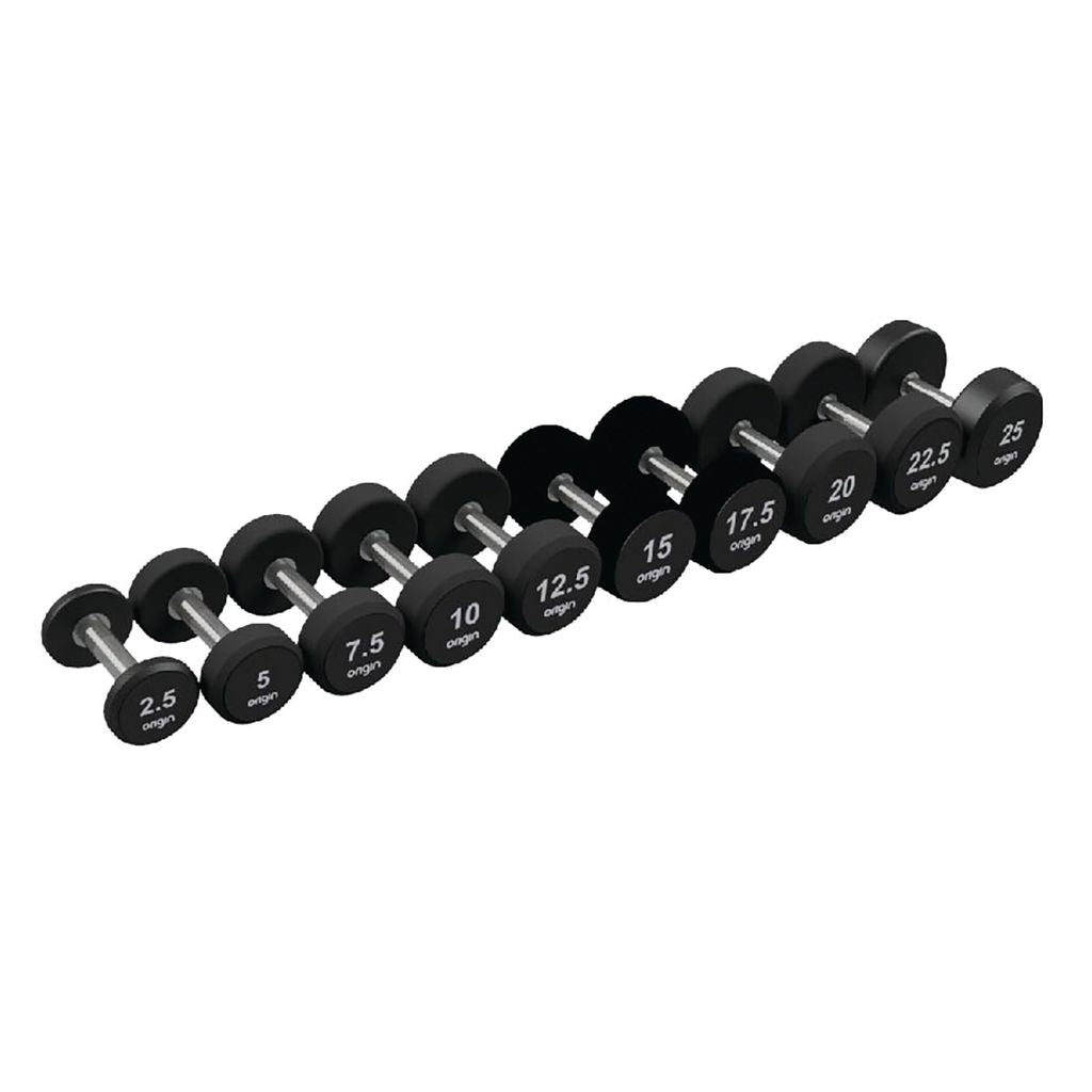 ORIGIN RD3 RUBBER DUMBBELL SET