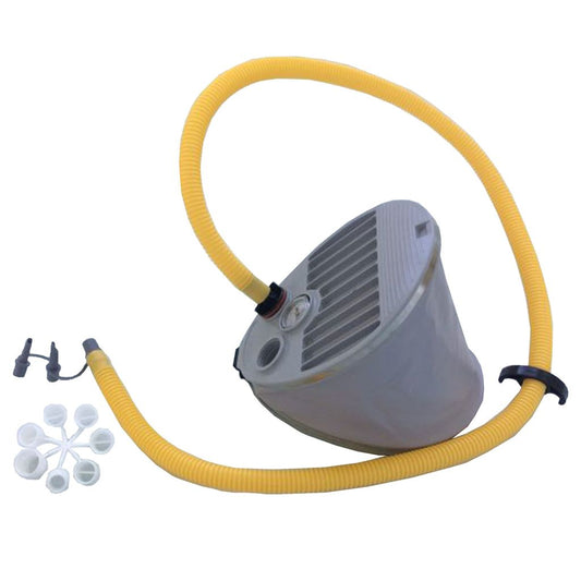 Blue AirTumble AirBeam inflatable gymnastics beam, 3m x 40cm x 10cm, with foot pump