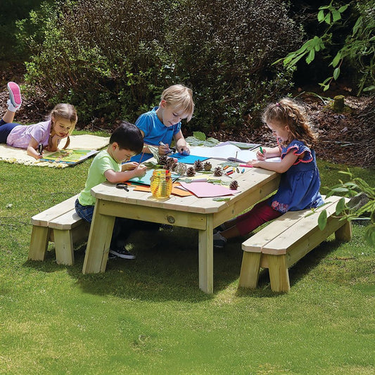 MILLHOUSE RECTANGULAR TABLE & BENCH SET