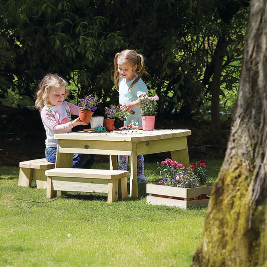 MILLHOUSE SQUARE TABLE AND BENCH SET