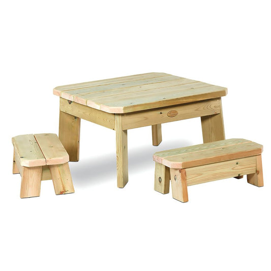 MILLHOUSE SQUARE TABLE AND BENCH SET