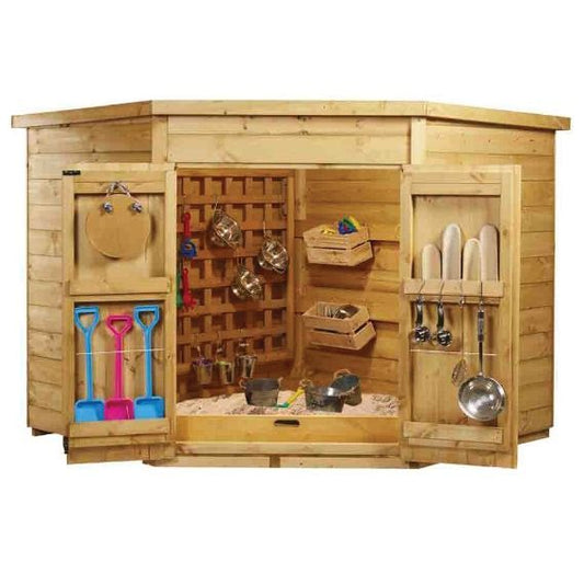 WOODEN SHELTERED SANDPIT