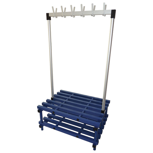 STACARAC CHANGING ROOM DOUBLE BENCH AND RAIL