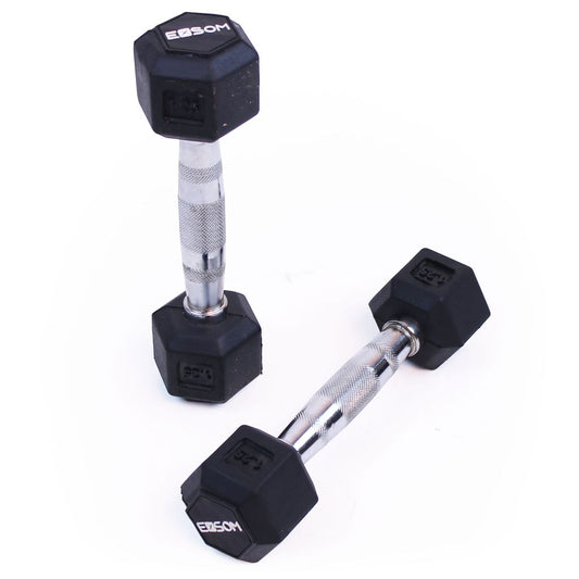 EXSOM RUBBER HEX DUMBBELLS