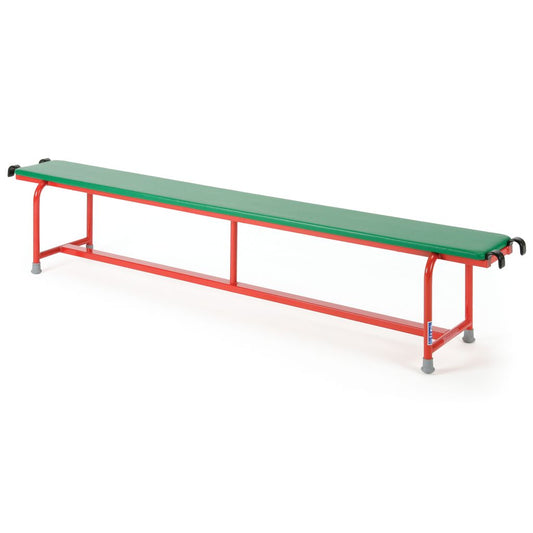 STEEL BENCH WITH UPHOLSTERED TOP