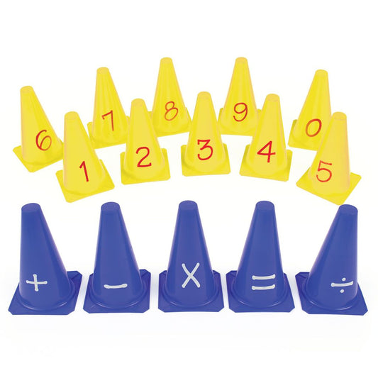 NUMBER AND SYMBOL CONES SET