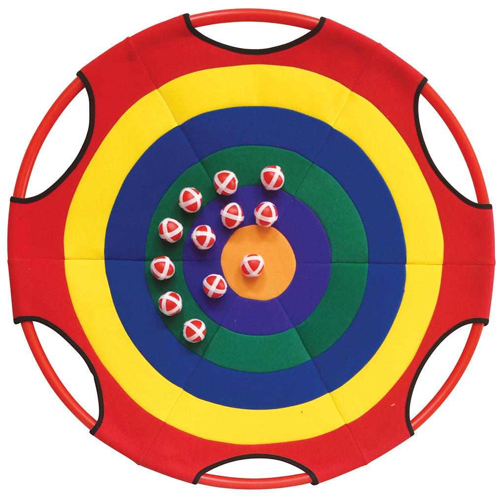 Scan Target Ball BULLSEYE THROWING TARGET - C/W 12 BALLS