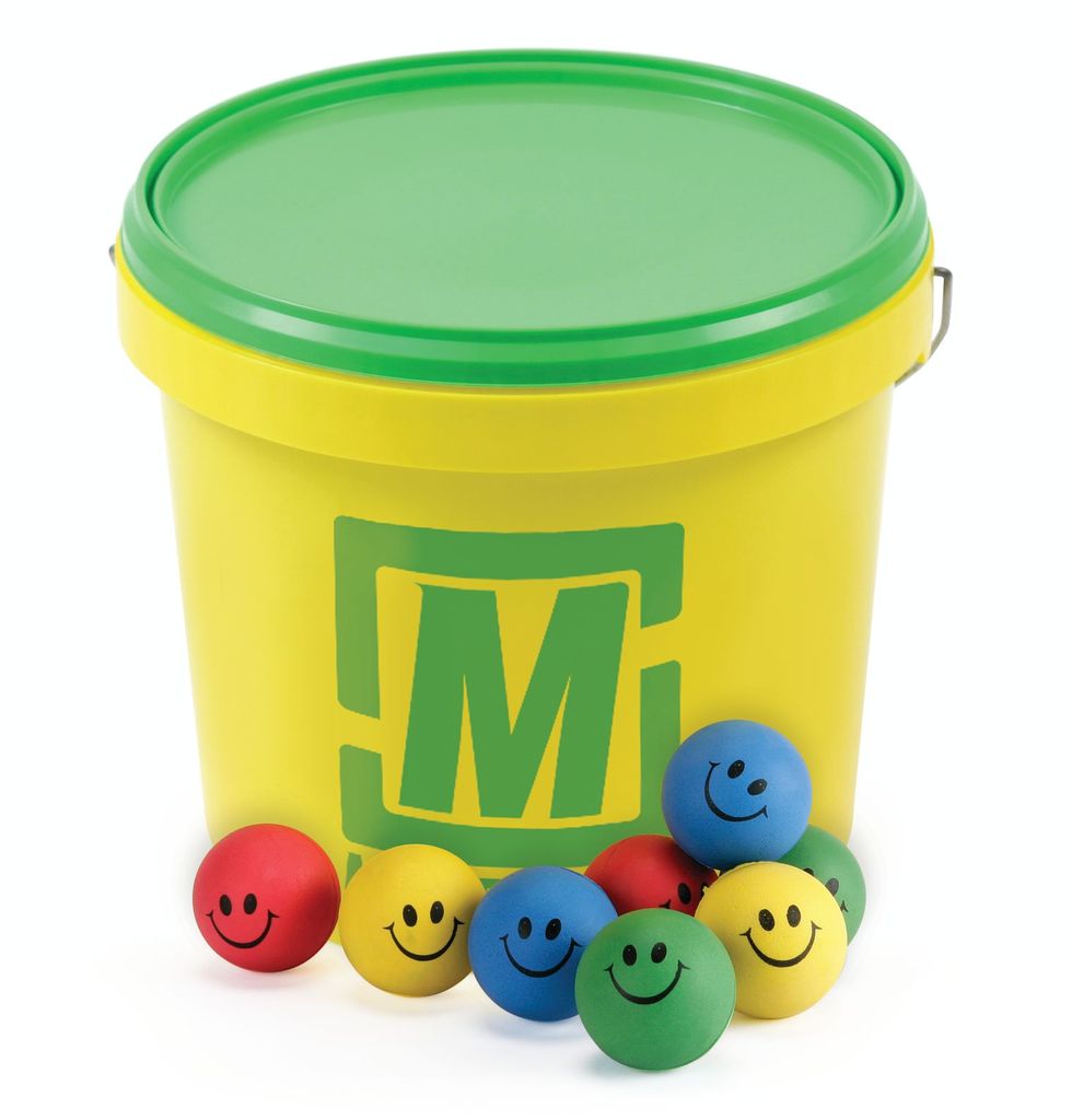 RUBBER SPONGE HAPPY FACE BALL